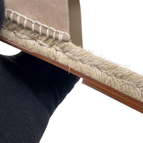 HERMES Antigua Sandals Size 42 Chevre Leather・Velour Beige・Sable - Picture 6 of 6